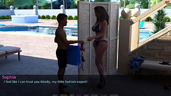 Mother and Wife Episode 9 My friend's mom is in the pool and she's good in a bikini, she shows us how her Sexy Swimsuit fits her, her Husband Doesn't Know